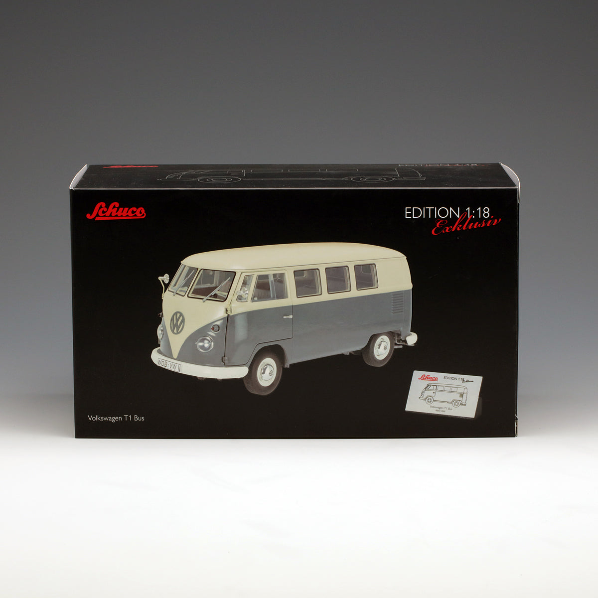 Schuco 1:18 Volkswagen VW T1 Bus Pearl White/Grey 450037500