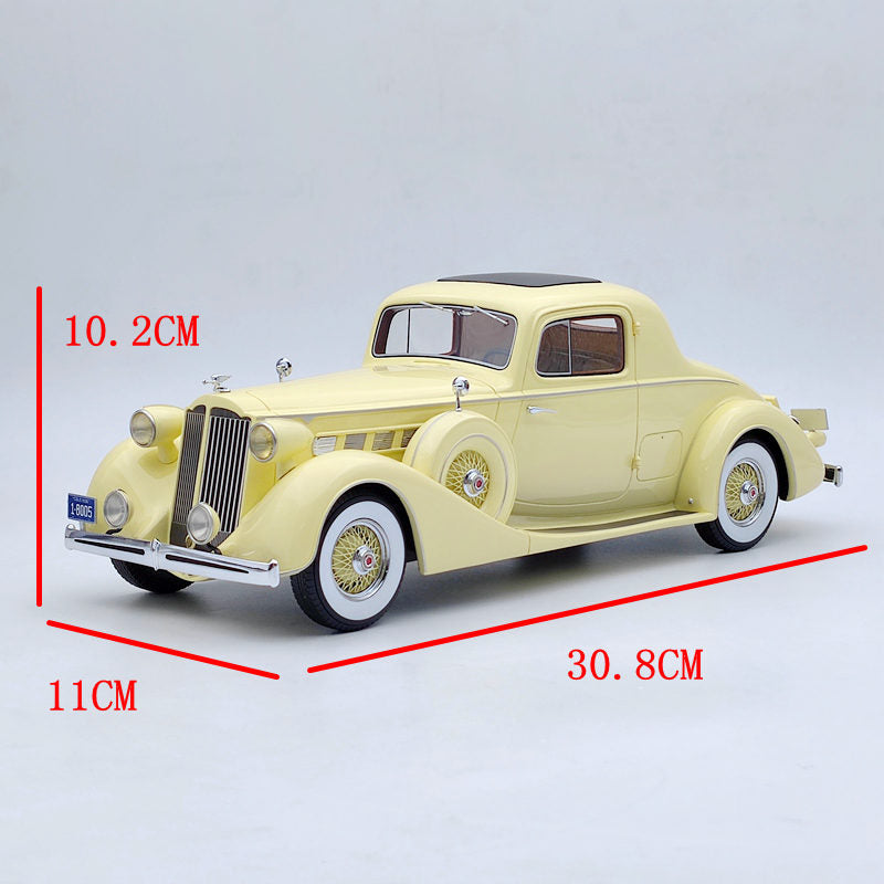 CMF 1:18 Packard Super Eight Coupe 1936 Yellow CMF18005 Resin Models Collection