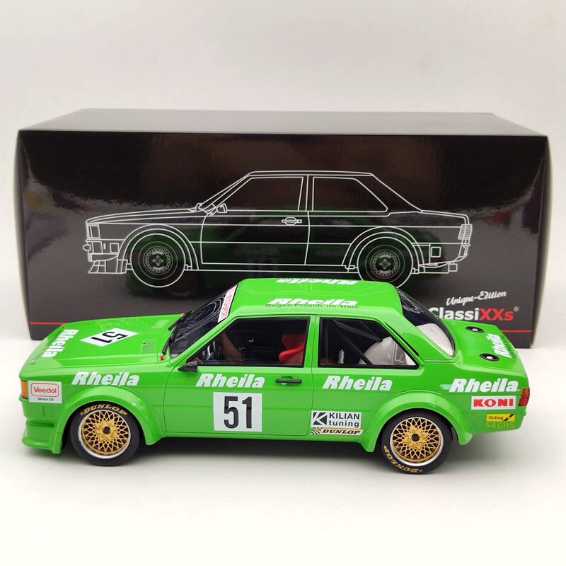 Premium ClassiXXs 30226 1/18 Audi 80 B2 Gr2 #51 W.Wolf ETCC 1980 Green Resin Models Limited Collection Auto Classic Car