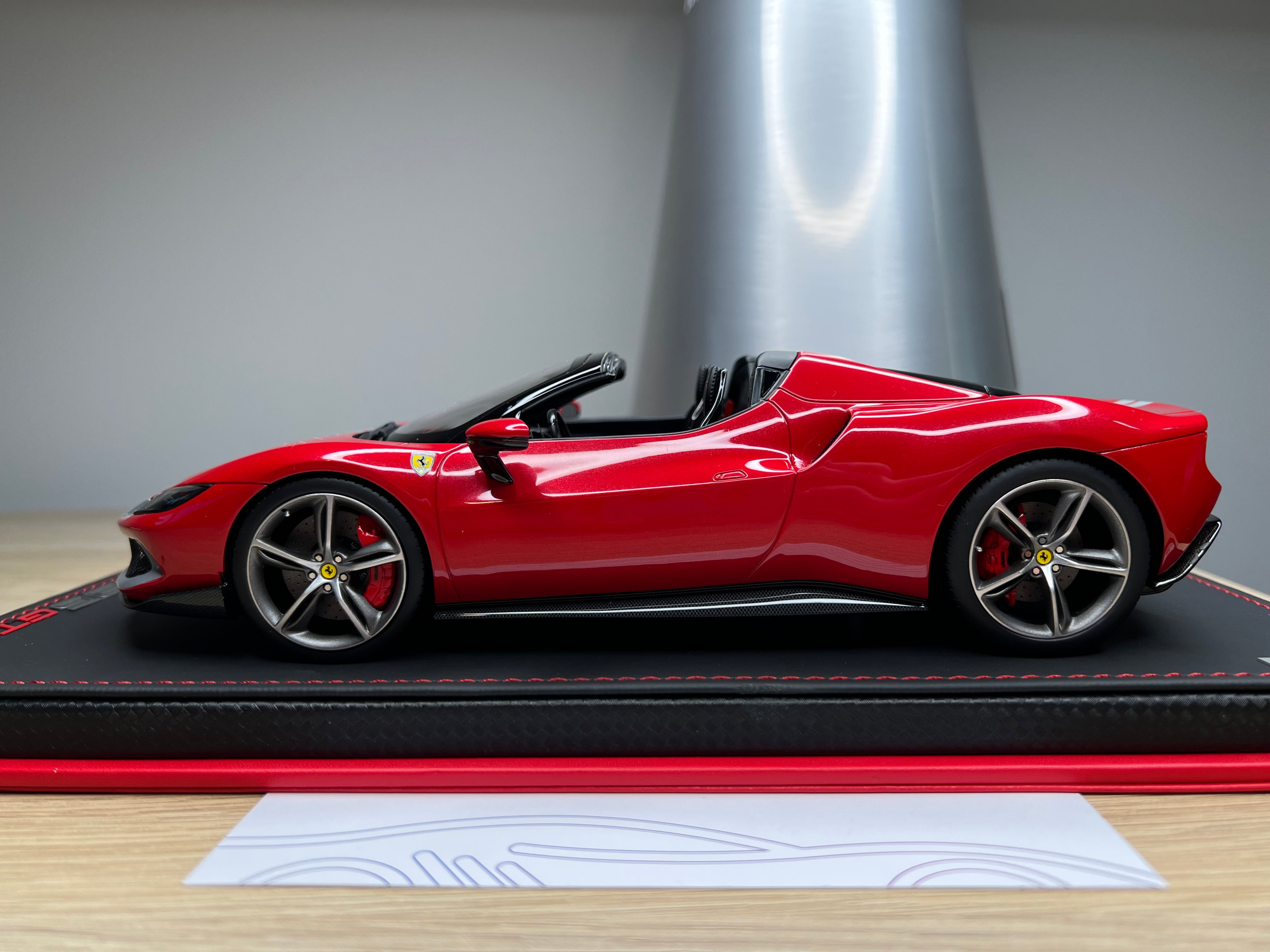 Ferrari 296 GTS - Rosso Imola with Assetto Fiorano in Argento Nurburgring - 1:18