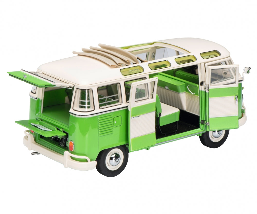 Schuco 1:18 Volkswagen T1b Samba green/white 450028600