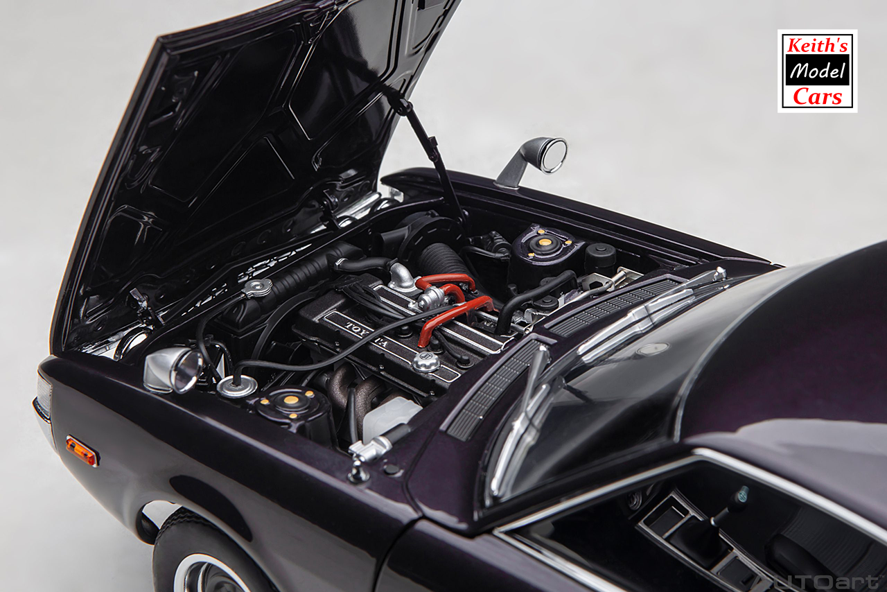 [1/18 Scale] Toyota Celica Liftback 2000GT (RA25) 1973 in Dark Purple Metallic by AUTOart Models