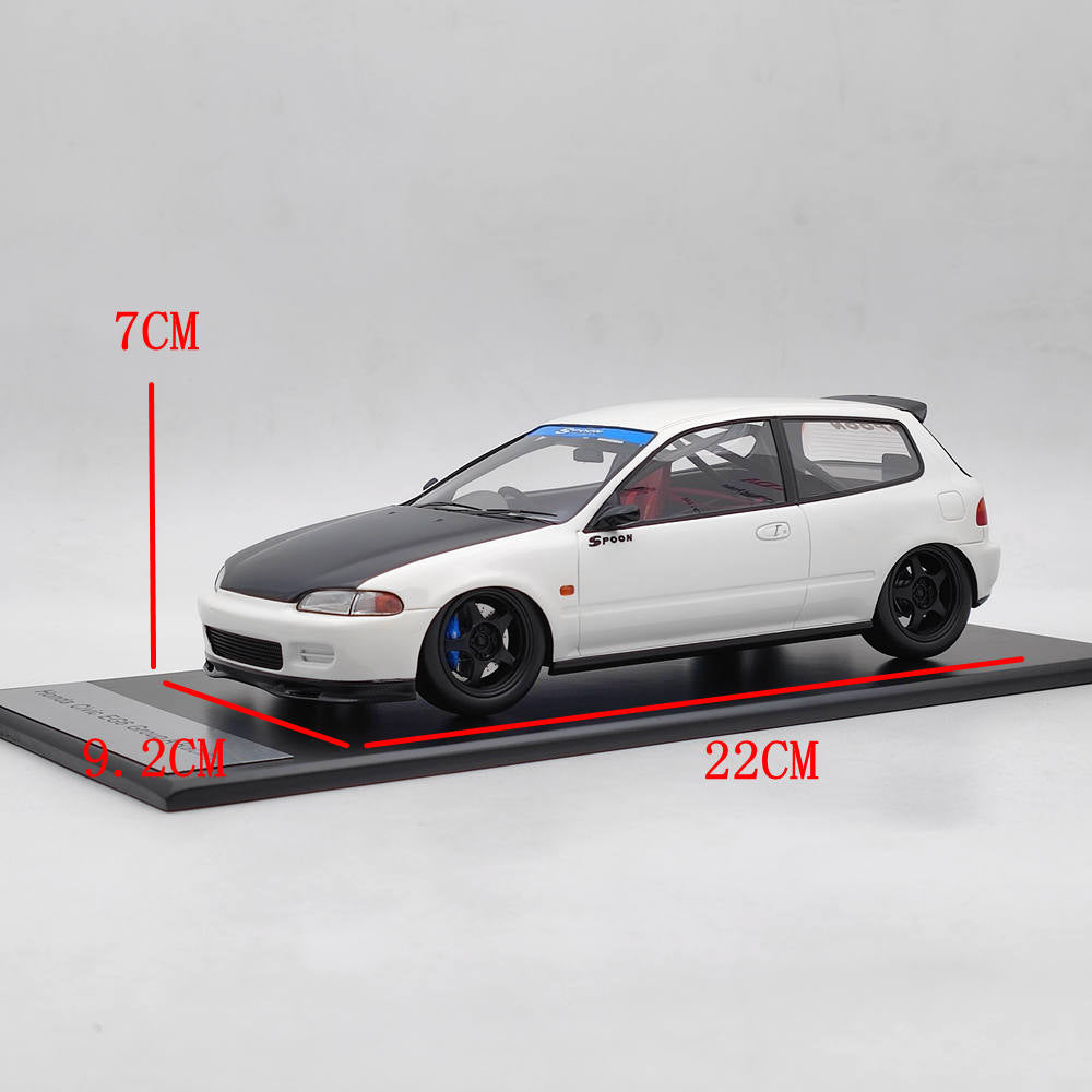 Tarmac Works 1/18 Honda Civic EG6 Spoon White Resin Model Car Collection Gifts