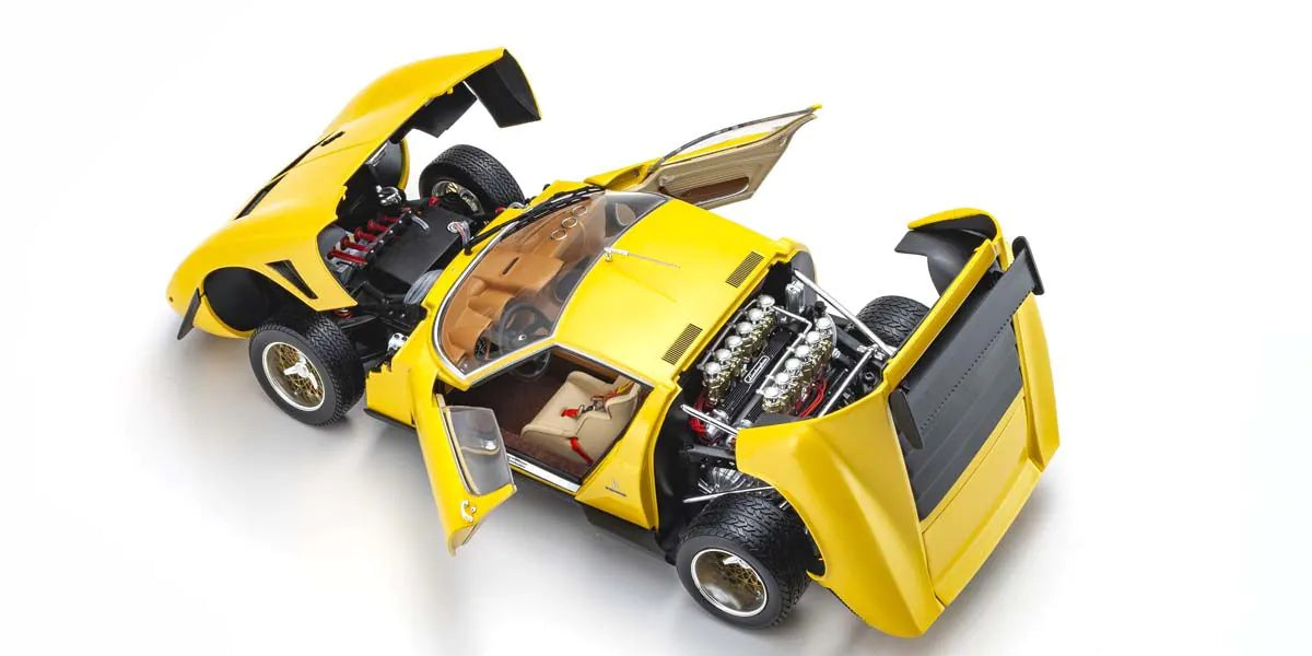 Kyosho 1:18 Lamborghini Miura SV in Yellow with Gold Accents