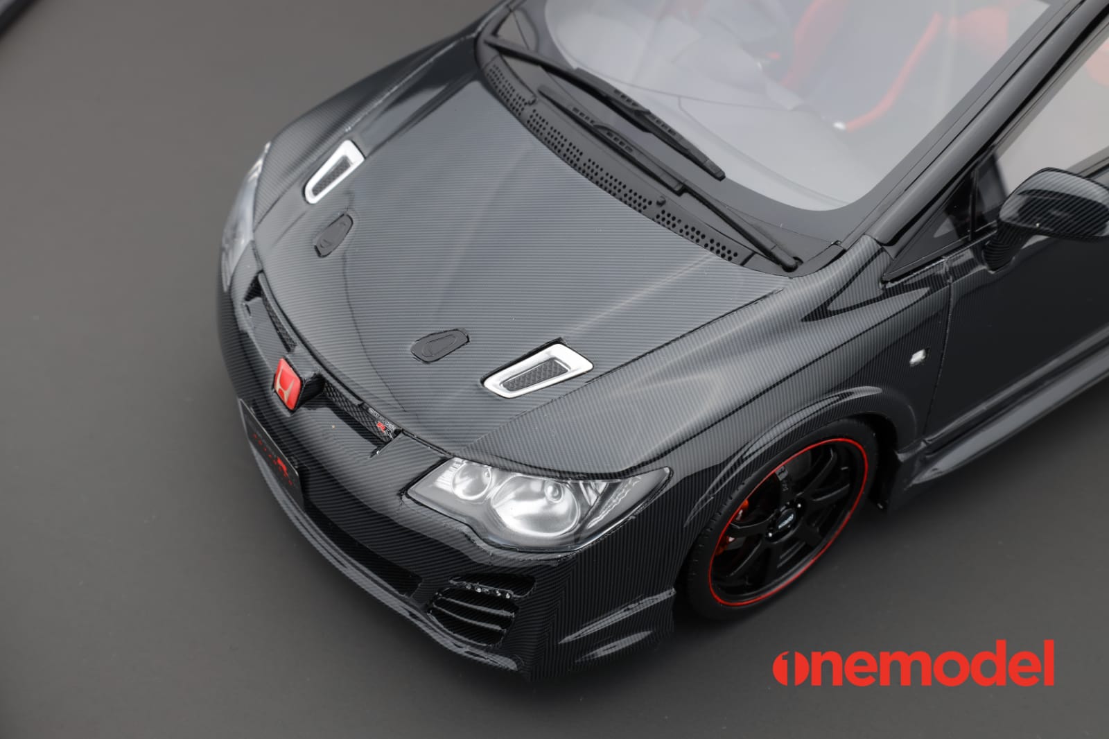 One Model 1:18 Honda Civic FD2 Mugen RR Advanced Concept in Black / Carbon
