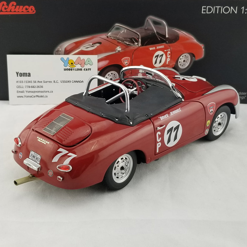 Schuco 1:18 Porsche 356A Speedster #77 Bruce Jennings 450030700
