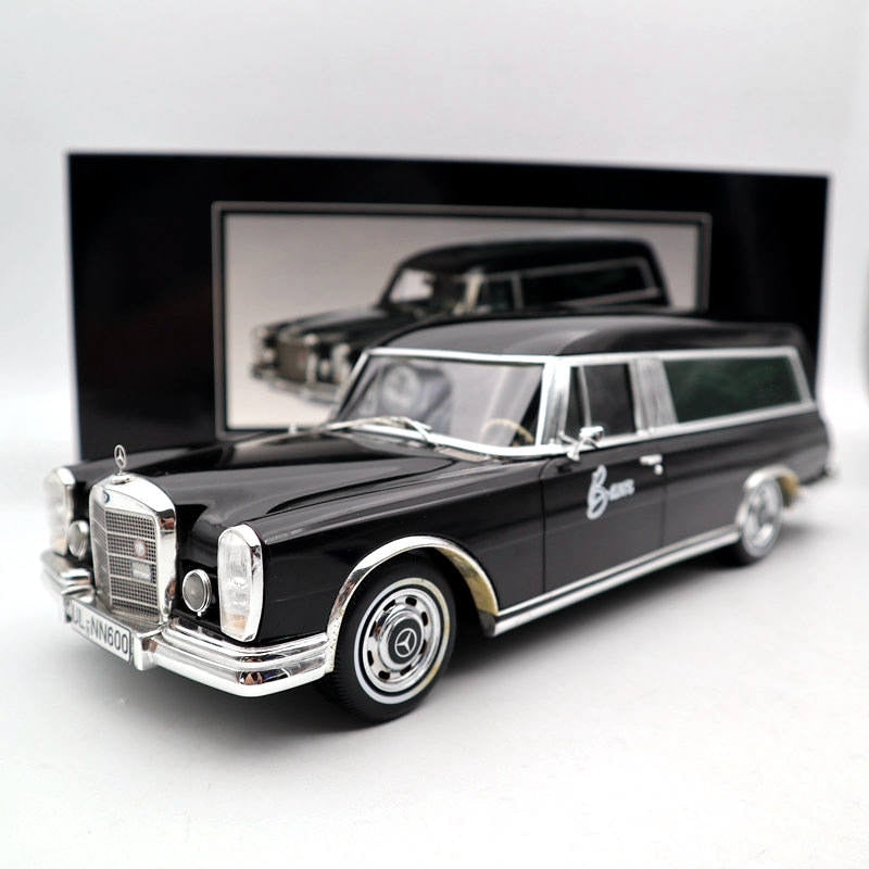 SCHUCO 1:18 Mercedes-Benz 600 1965 CARRO FUNEBRE Resin Toys Car Models Black Auto GIfts Collection