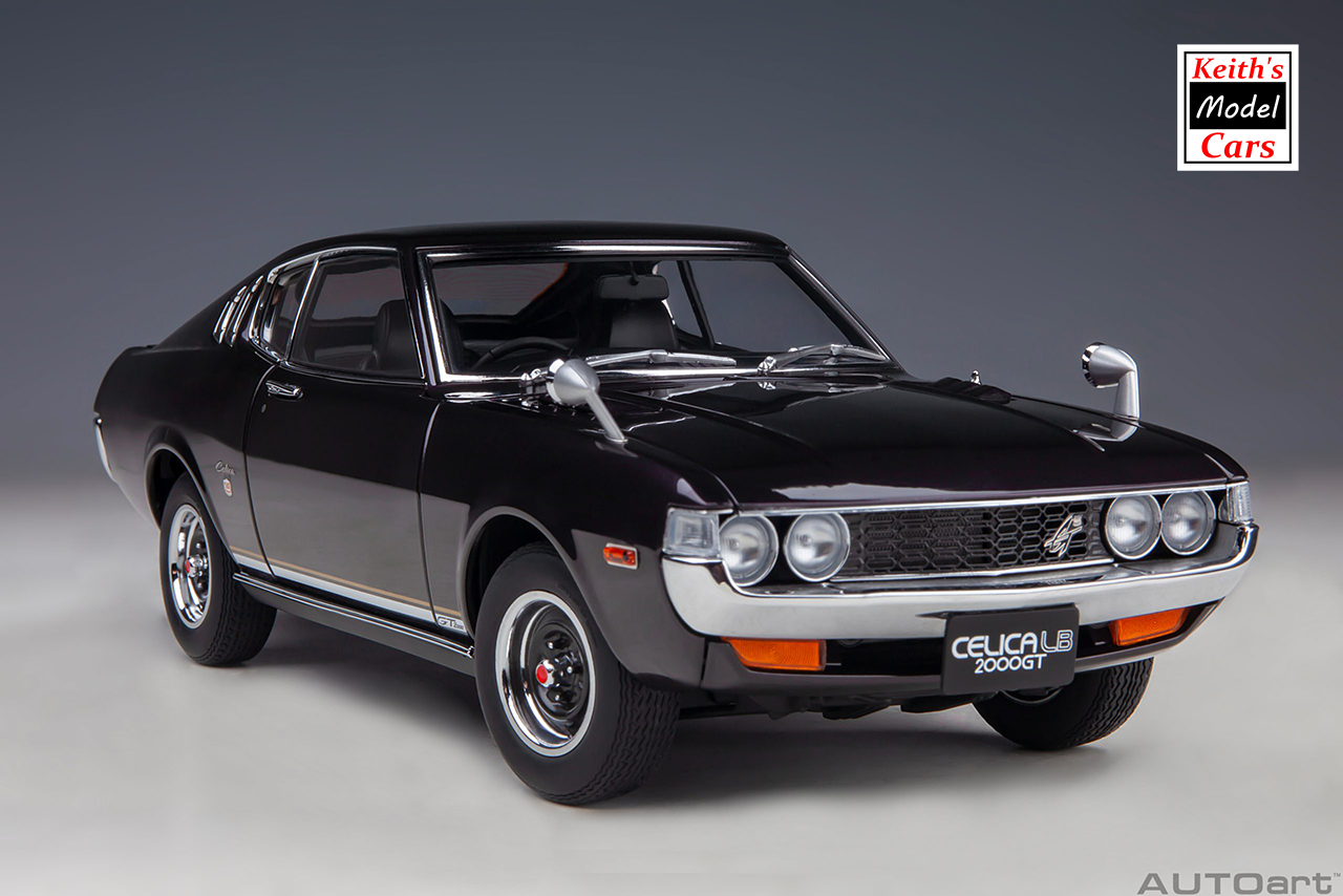 [1/18 Scale] Toyota Celica Liftback 2000GT (RA25) 1973 in Dark Purple Metallic by AUTOart Models