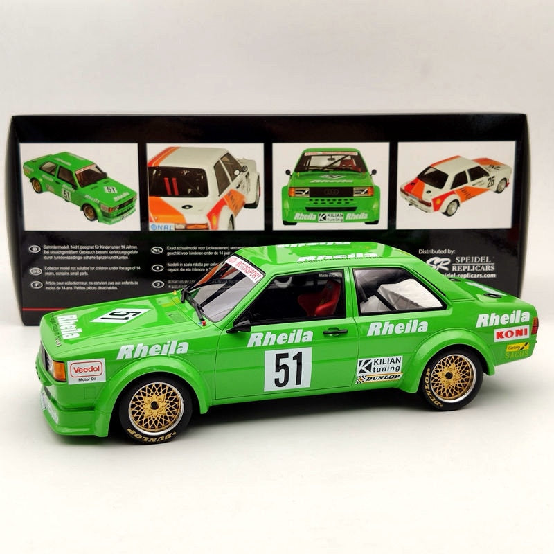 Premium ClassiXXs 30226 1/18 Audi 80 B2 Gr2 #51 W.Wolf ETCC 1980 Green Resin Models Limited Collection Auto Classic Car