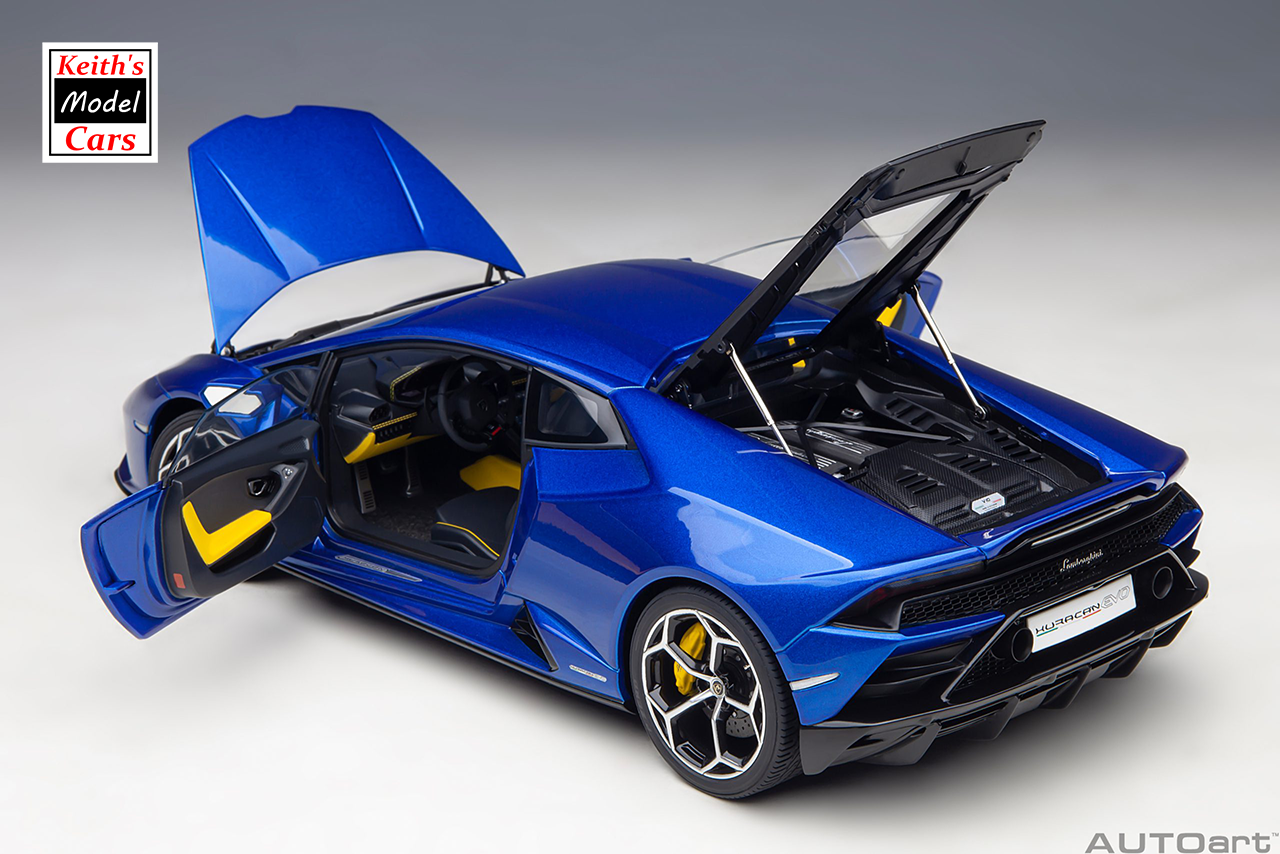 [1/18 Scale] Lamborghini Huracán Evo in Blu Nethuns by AUTOart Models