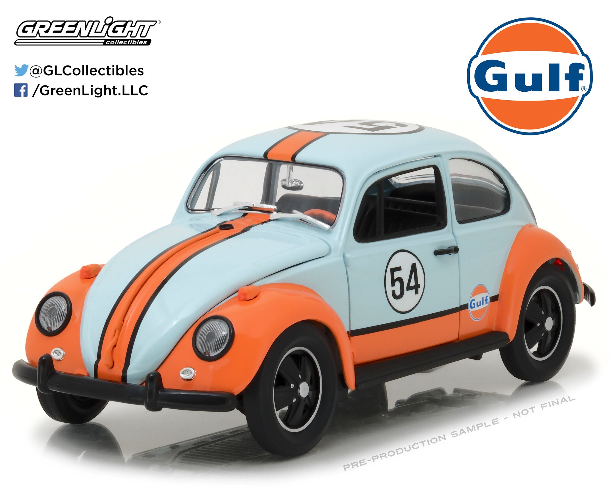 GreenLight 1:18 Volkswagen Beetle Gulf Oil Racer #54 12994
