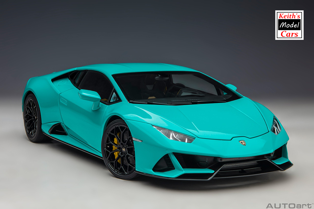 [1/18 Scale] Lamborghini Huracán Evo in Blu Glauco by AUTOart Models