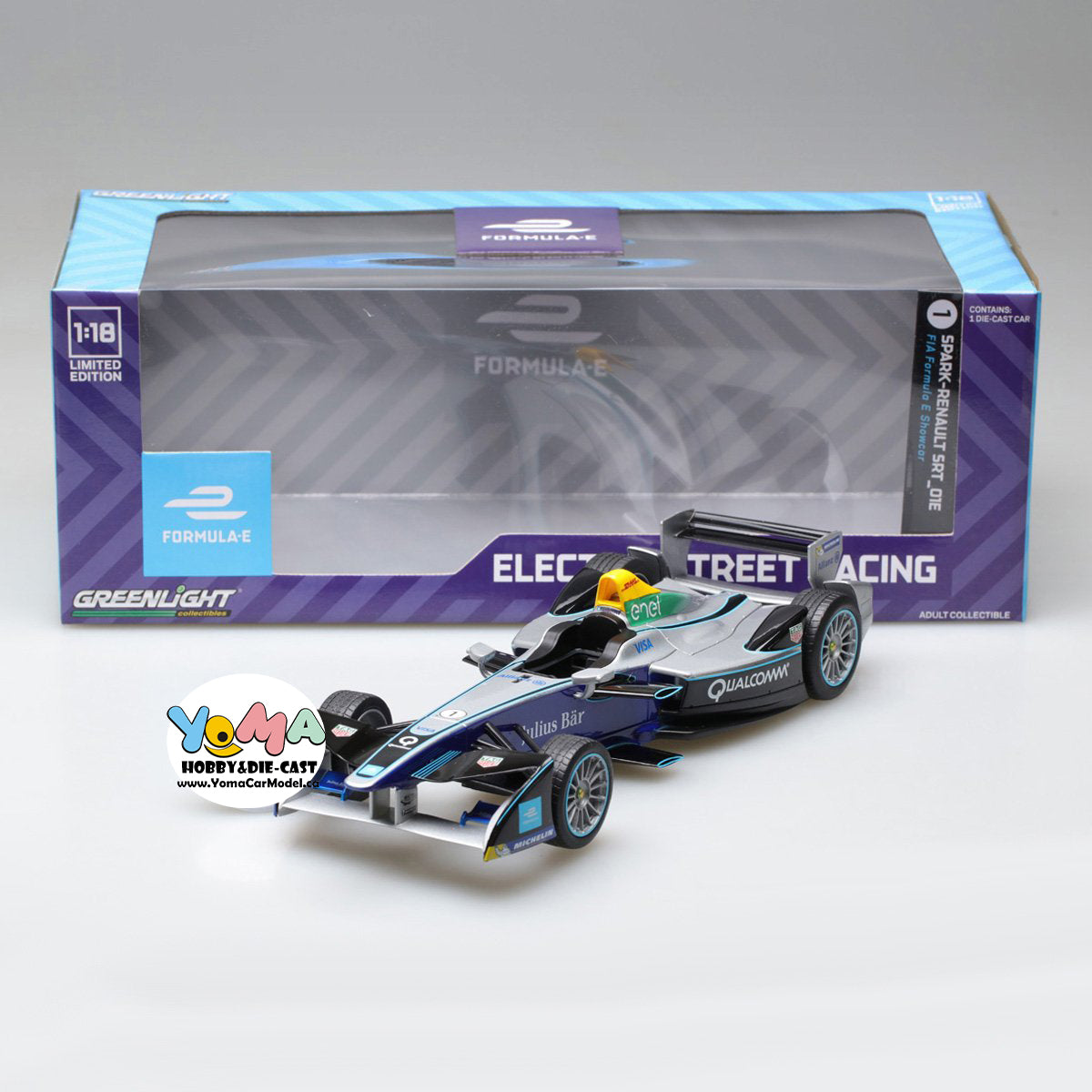 GreenLight 1:18 2018 ABB FIA #1 Formula E Spark-Renault SRT_01E Show Car 18110