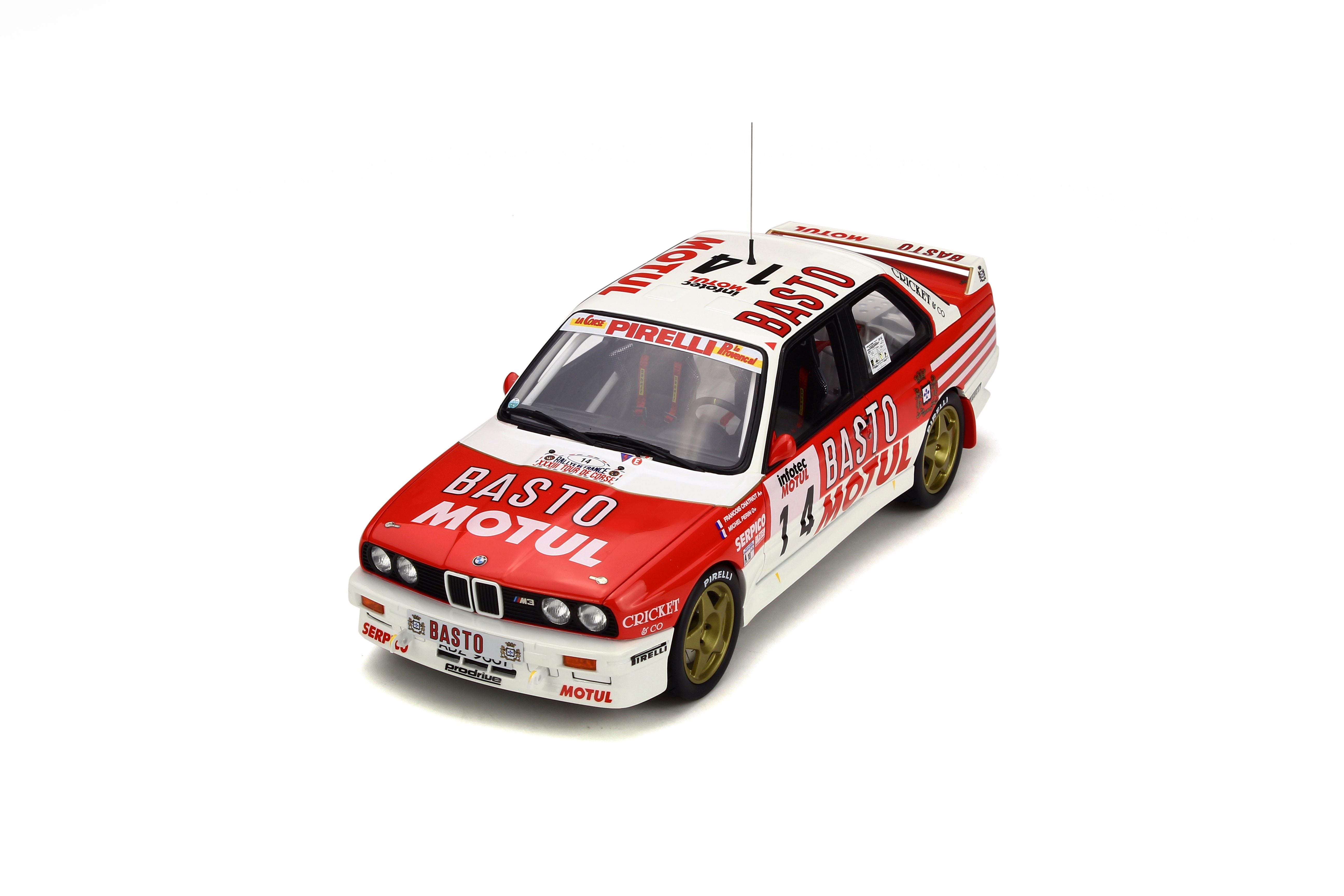 OTTO 1:18 BMW M3 E30 car #14 Tour de Corse 1989 Resin Model Car OT669