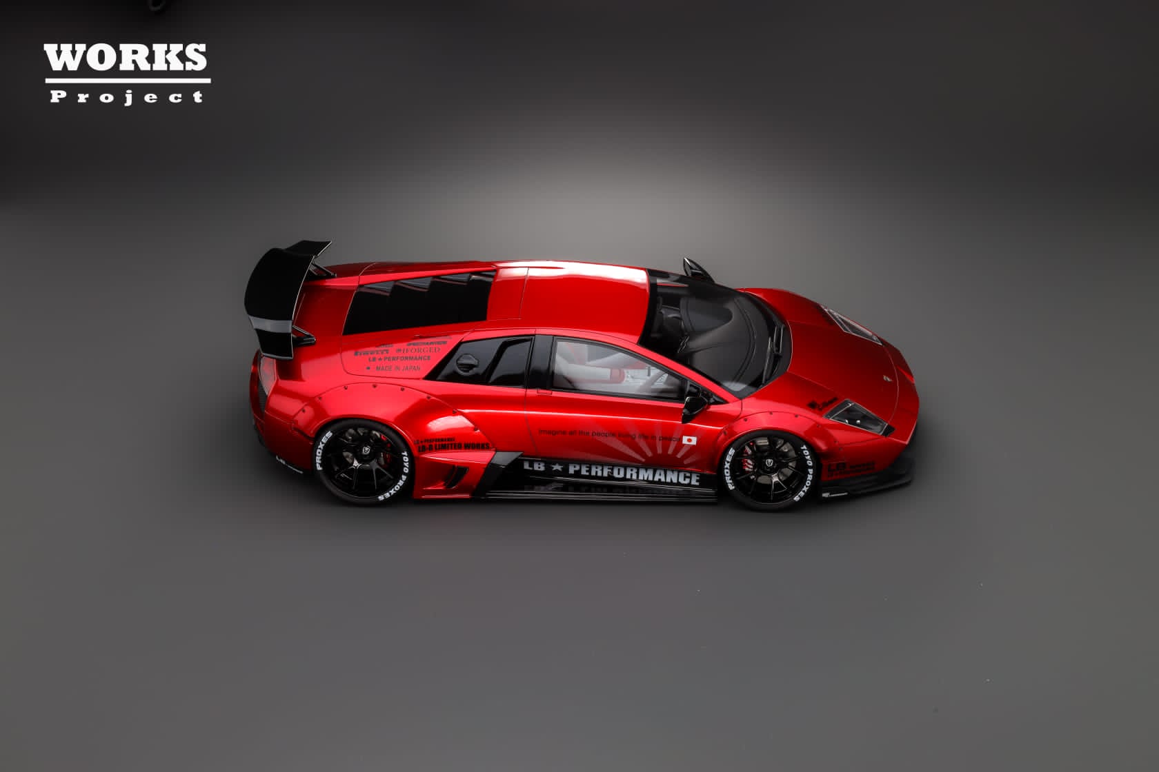 WORKS Project 1:18 Lamborghini Murcielago LB-WORKS in Chrome Red