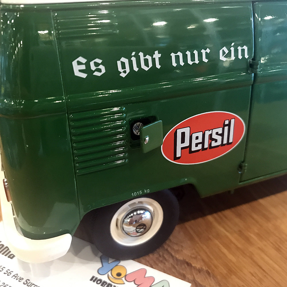 Schuco 1:18 Volkswagen T1b transporter Persil Year 1959-63 green 450036600