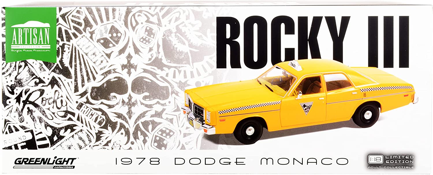 GreenLight 1:18 Artisan Collection - Rocky III (1982) - 1978 Dodge Monaco - City Cab Co. 19111