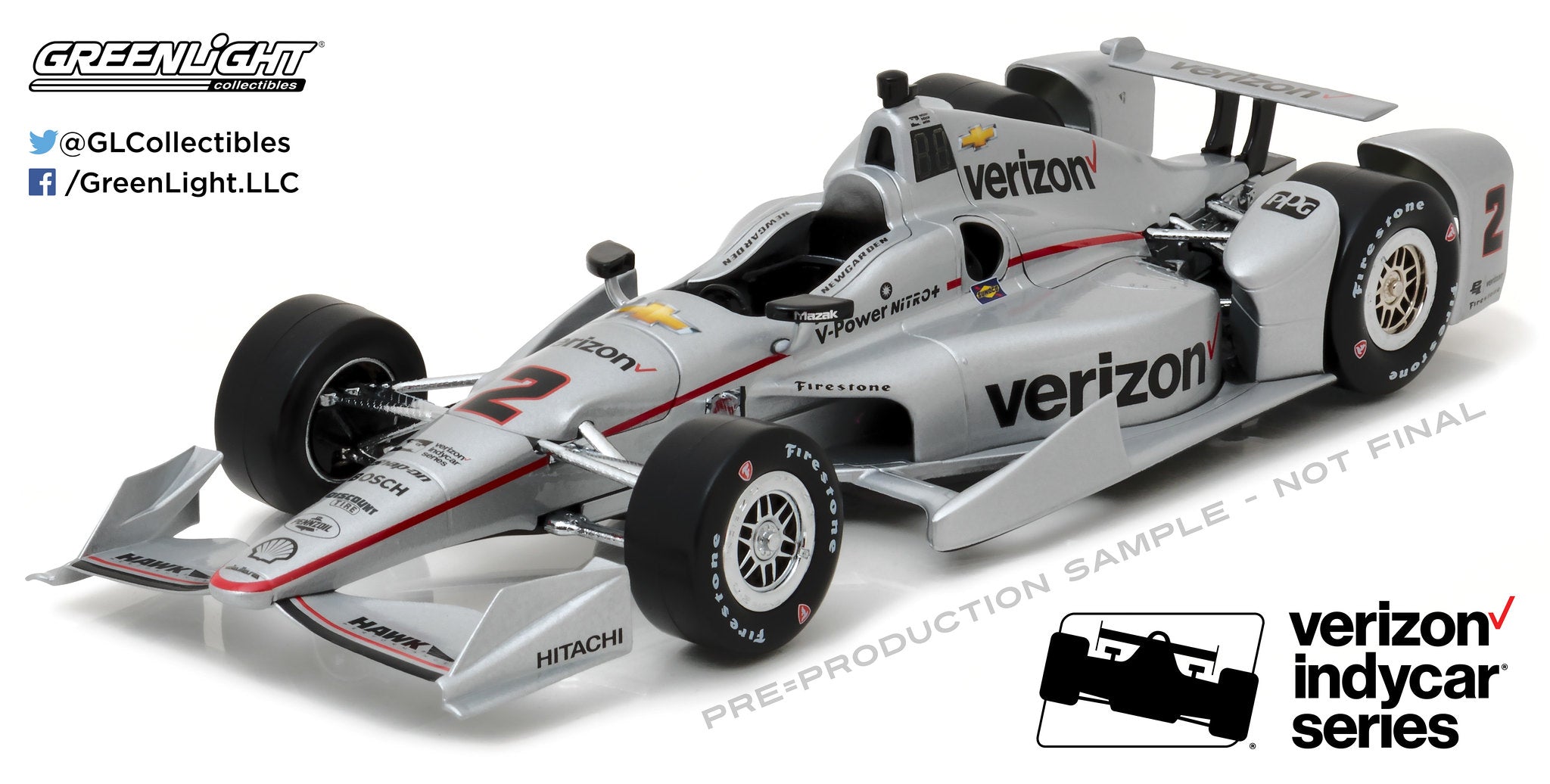 GreenLight 1:18 2017 Indycar Series #2 Josef Newgarden / Penske Racing, Verizon 11000