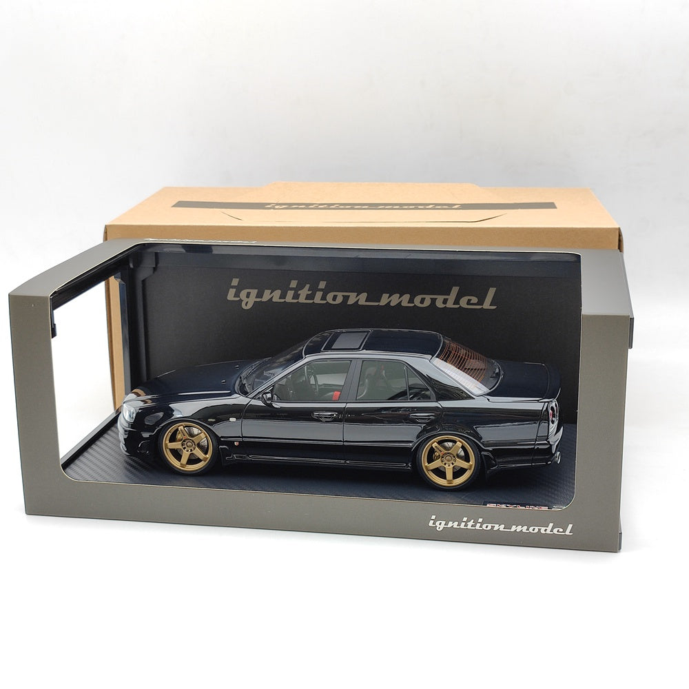 Ignition Model 1/18 Nissan Skyline 25GT Turbo ER34 Black IG1579 Resin Toy Car Model Limited Gift