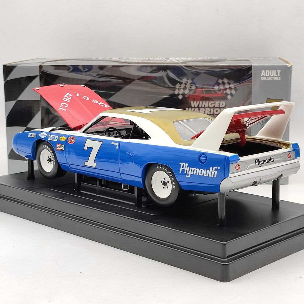 1:18 Supercar 1970 Plymouth Superbird Ramo Stott #7 WINGED WARRIORS Diecast Toy Car Gift
