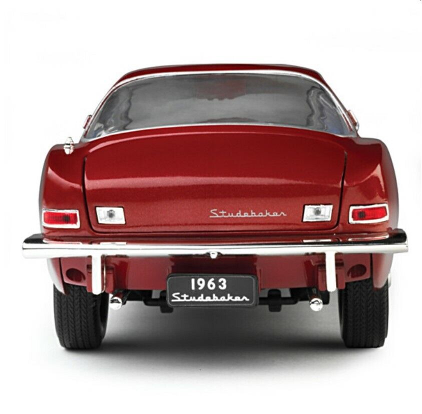 1963 Studebaker Avanti Maroon Red Metallic 1/18 Diecast Model Car