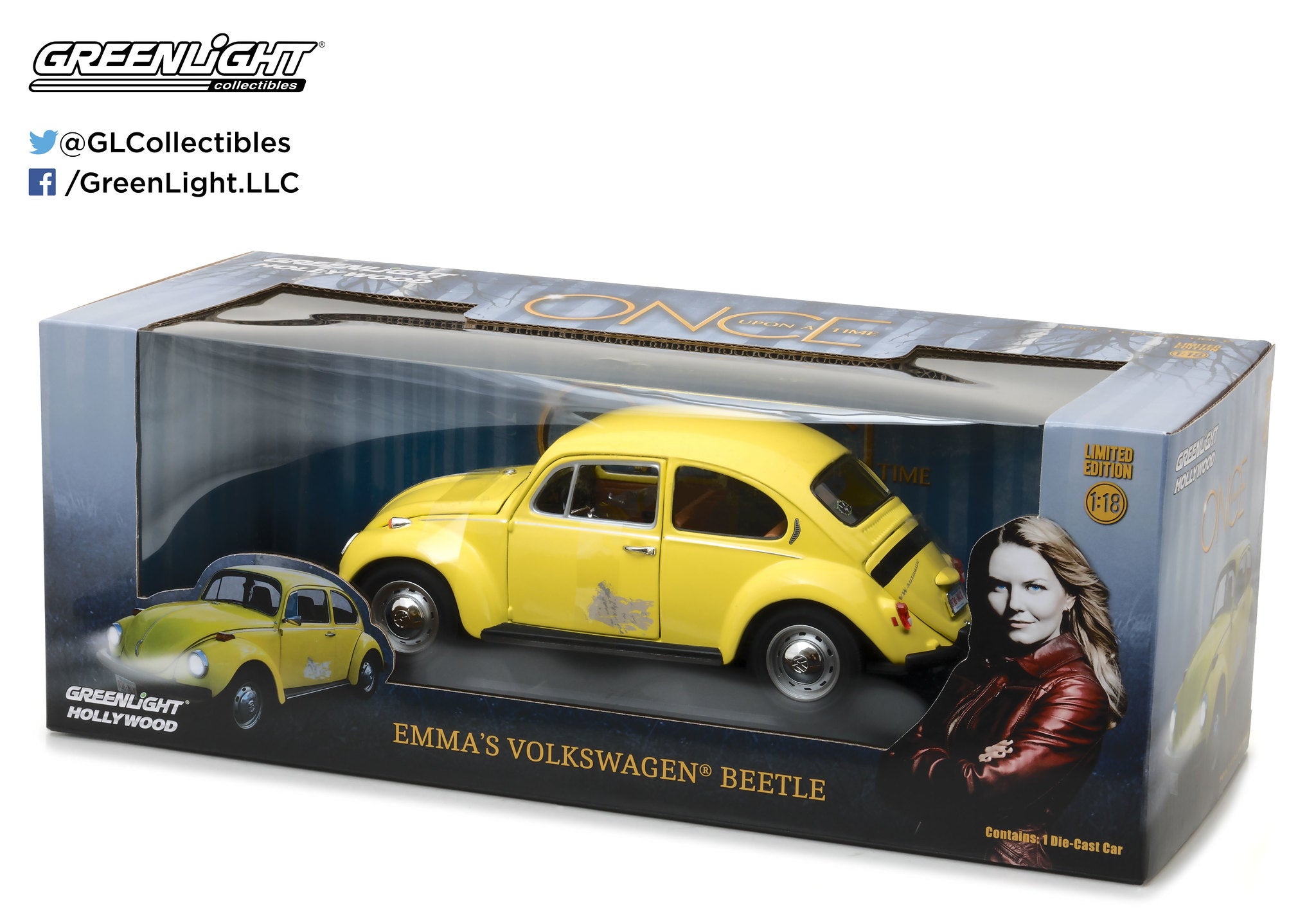 GreenLight 1:18 Emma's Volkswagen Beetle Once Upon A Time 12993