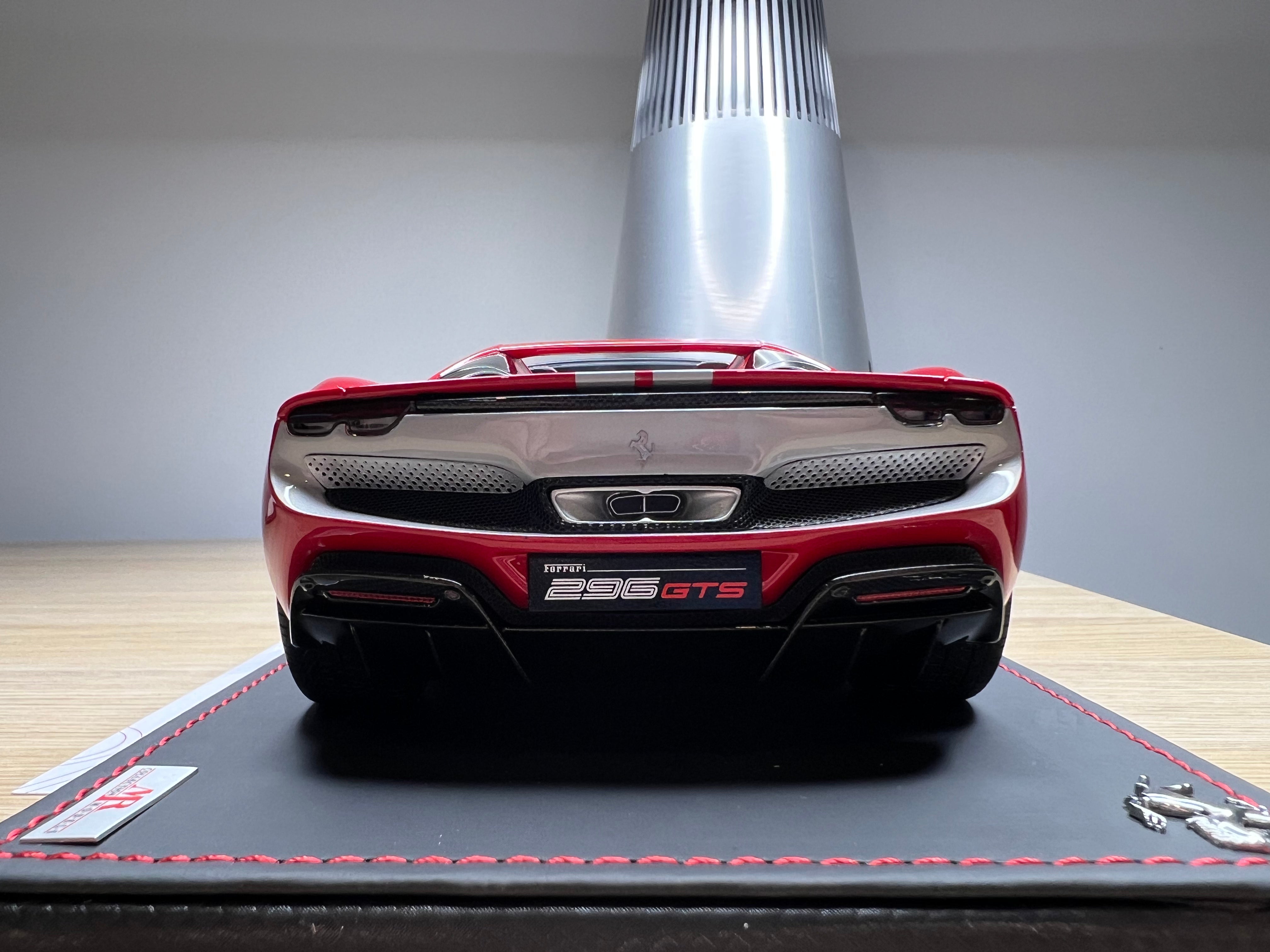 Ferrari 296 GTS - Rosso Imola with Assetto Fiorano in Argento Nurburgring - 1:18