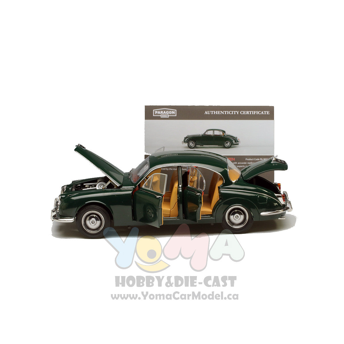 Paragon 1:18 Daimler 250 V8 1967 B.R.Green PA-98314