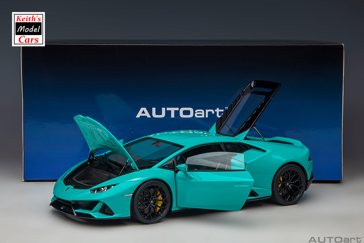 [1/18 Scale] Lamborghini Huracán Evo in Blu Glauco by AUTOart Models