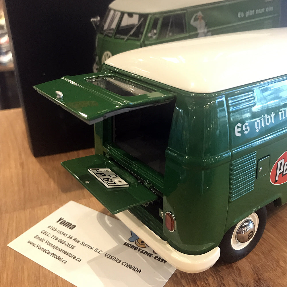 Schuco 1:18 Volkswagen T1b transporter Persil Year 1959-63 green 450036600
