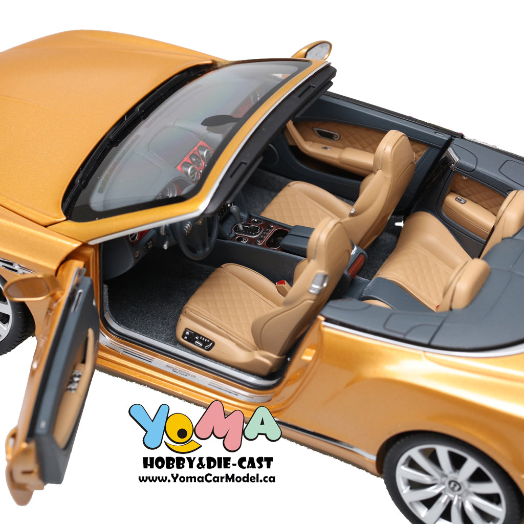 Paragon 1:18 2016 Bentley Continental GT Convertible Gold PA-98232
