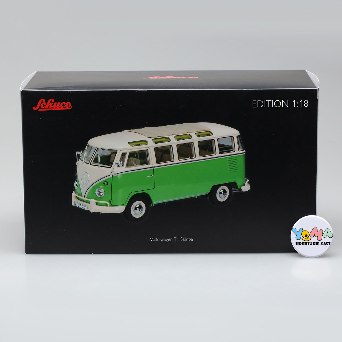Schuco 1:18 Volkswagen T1b Samba green/white 450028600
