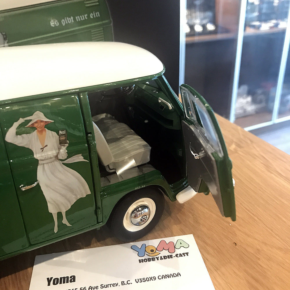 Schuco 1:18 Volkswagen T1b transporter Persil Year 1959-63 green 450036600