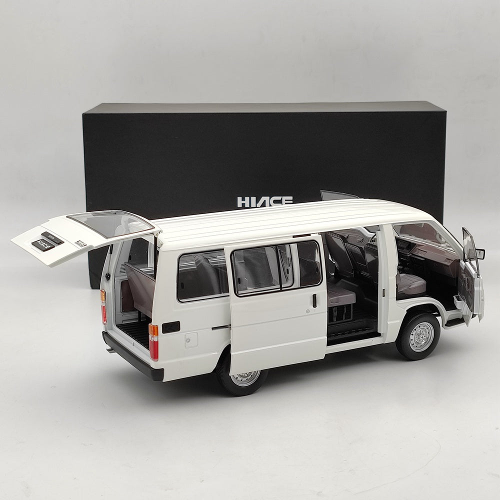 1:18 Toyota HIACE H50 1986 VAN Diecast Toys Car Models Collection Gifts Full Open White