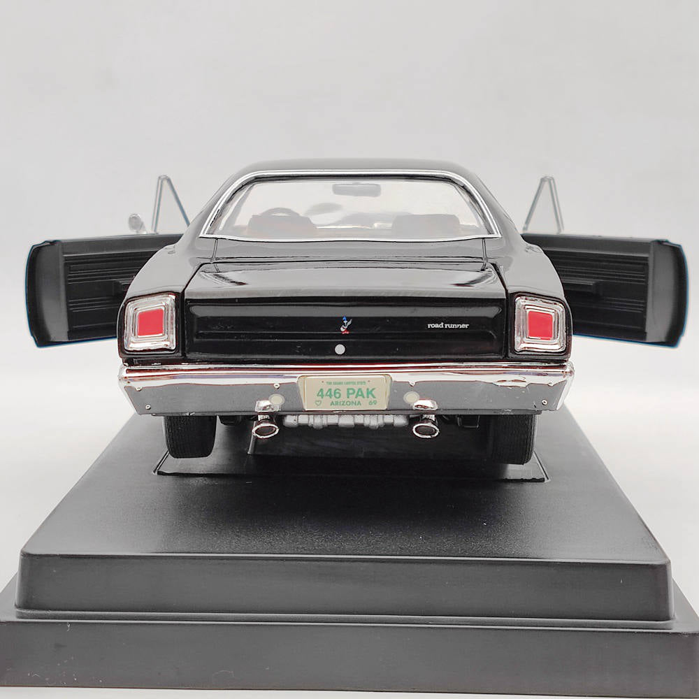 Supercar Collectibles 1/18 1969 1/2 Plymouth Roadrunner  #29554PDiecast Model Car Limited Edition Collection Auto Toys Black Gift