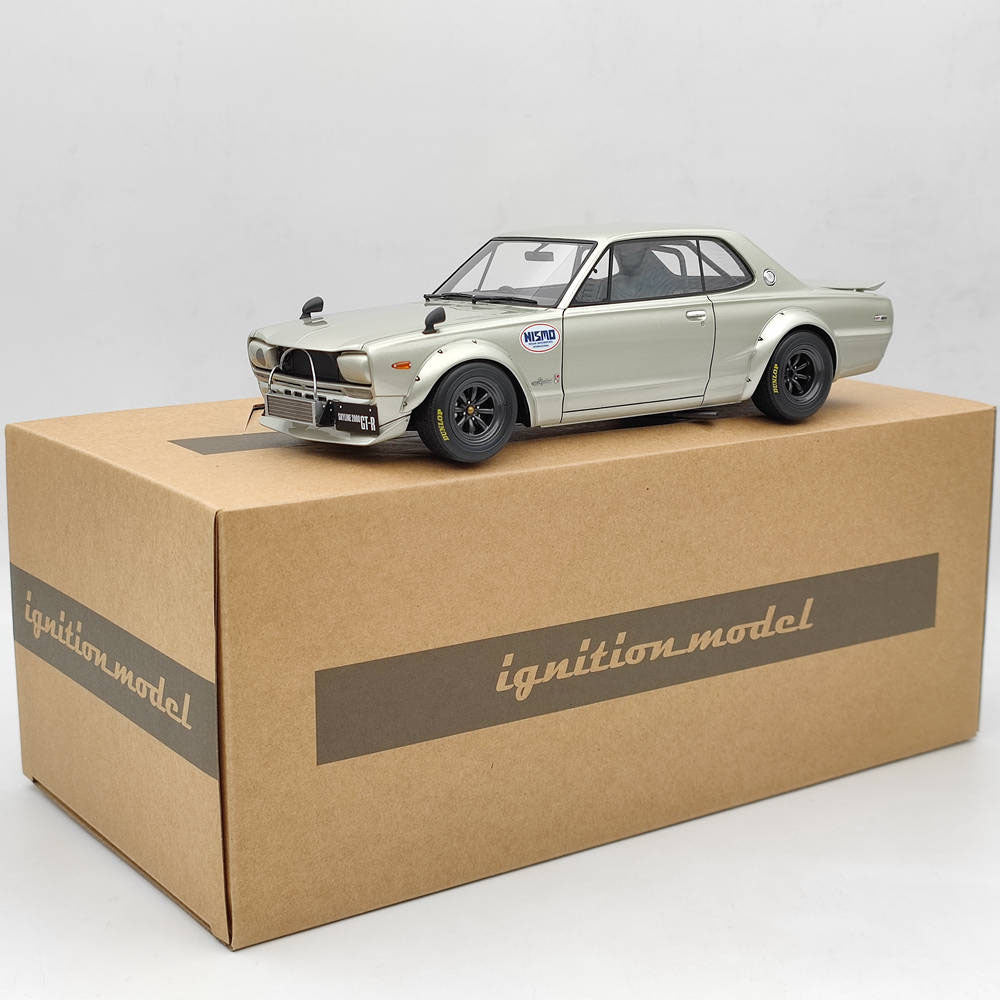 Ignition Model IG2020 1/18 Nissan Skyline 2000 GT-R (KPGC10) Resin Model Silver Toys Car Gift