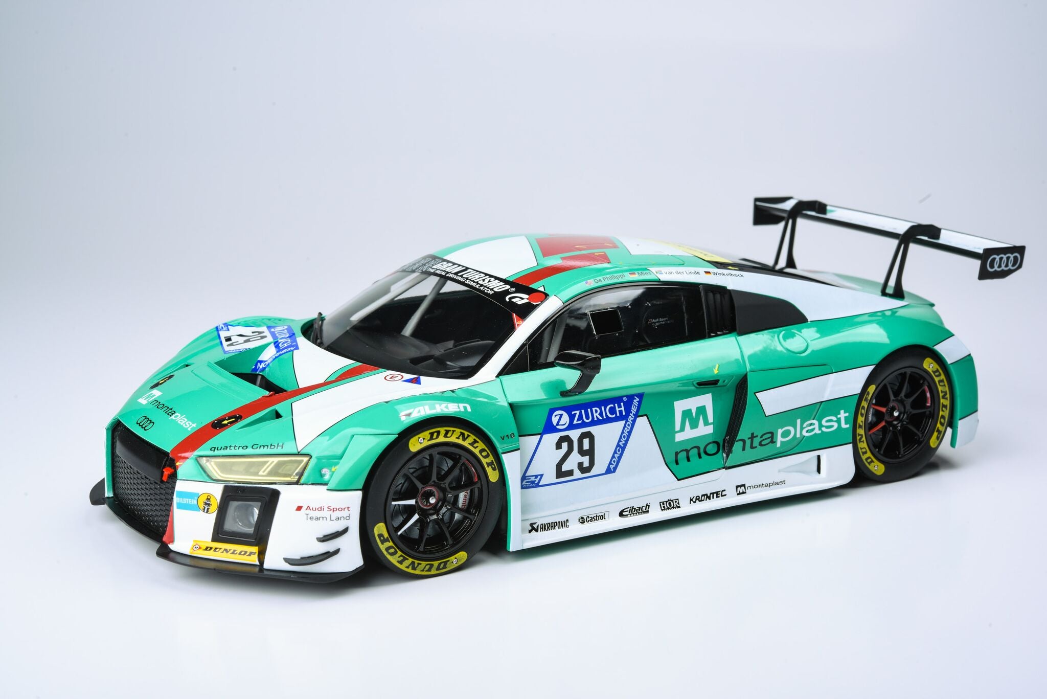 Paragon 1:18 Audi R8 LMS: Montaplast / Land-Motorsports #29 (DE) 2017 24 Hours Nurburgring:1st PA-88110