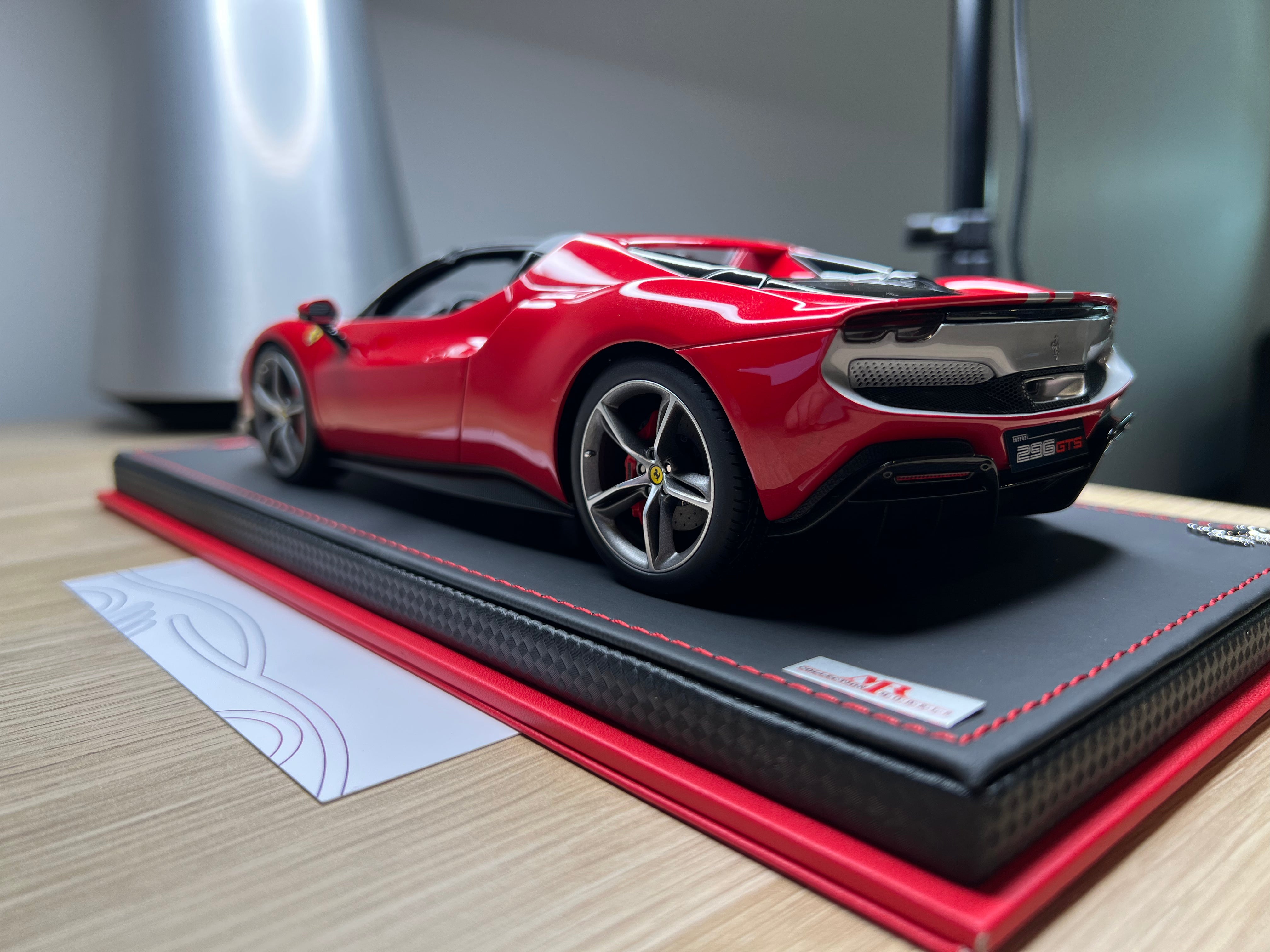 Ferrari 296 GTS - Rosso Imola with Assetto Fiorano in Argento Nurburgring - 1:18