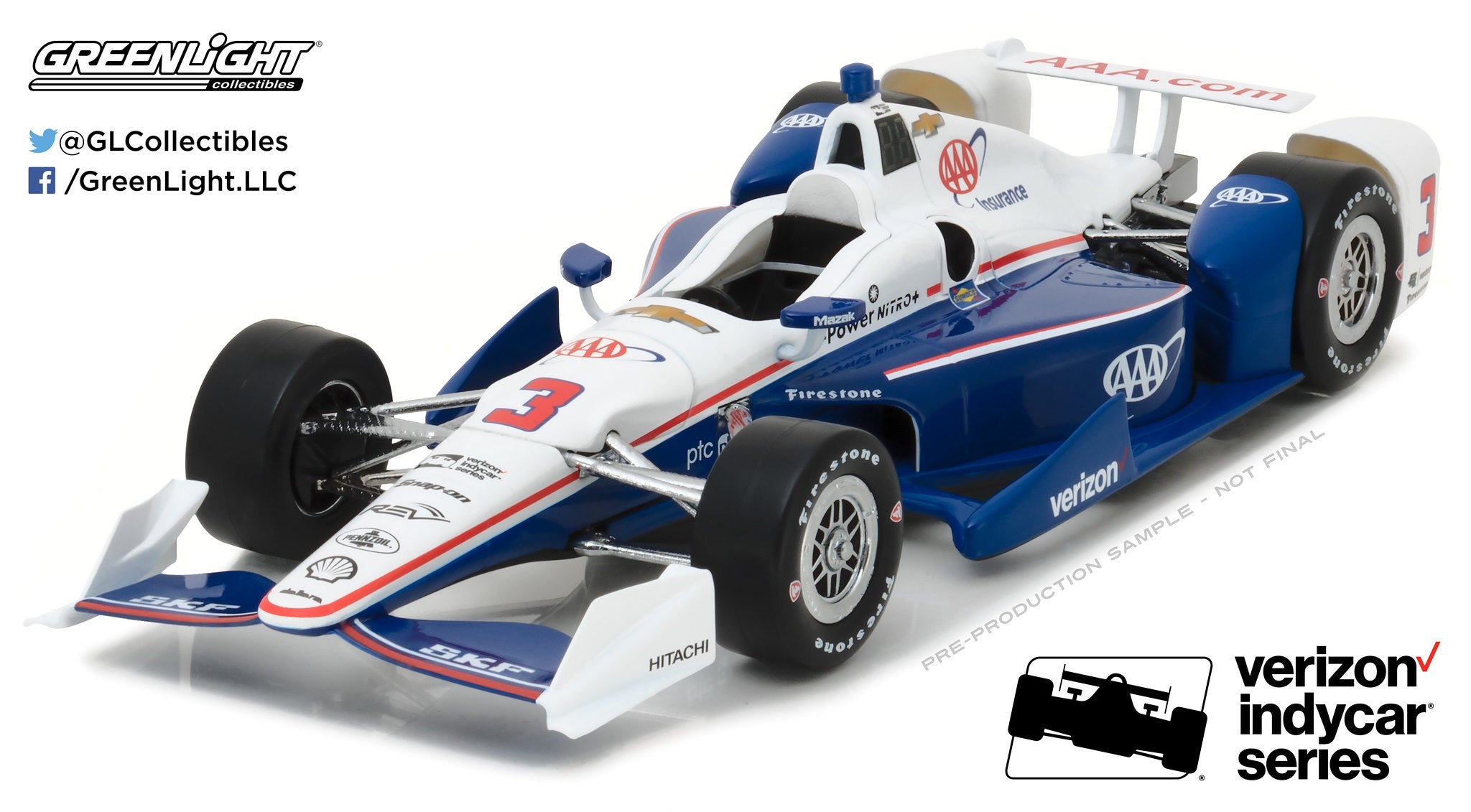 GreenLight 1:18 2017 IndyCar Series #3 Helio Castroneves / Penske Racing, AAA 11002