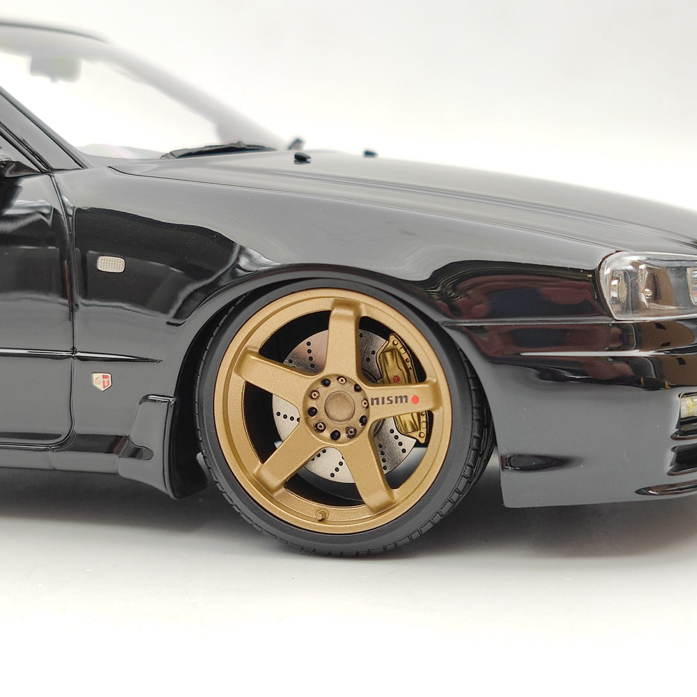 Ignition Model 1/18 Nissan Skyline 25GT Turbo ER34 Black IG1579 Resin Toy Car Model Limited Gift