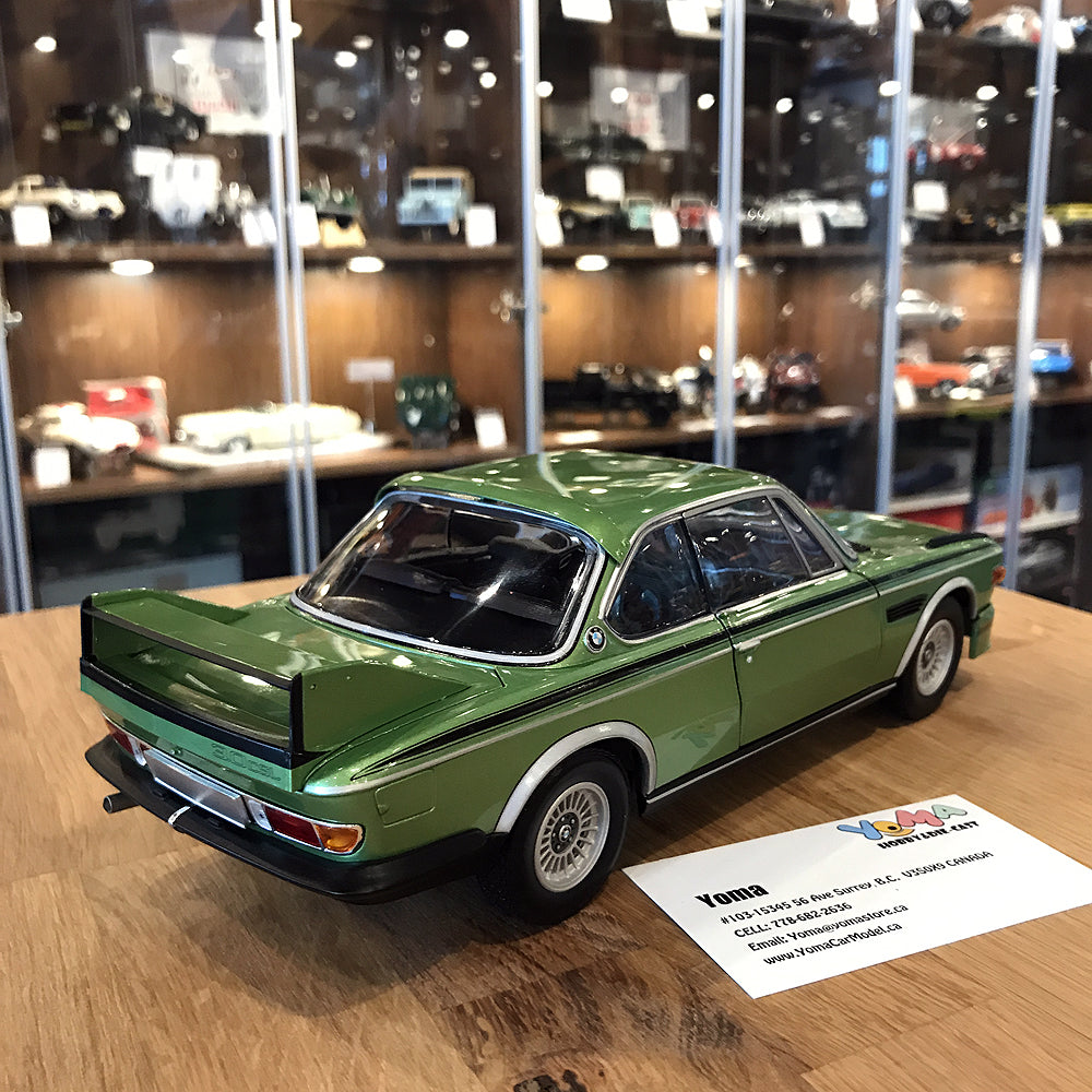 Minichamps 1:18 1975 BMW 3.0 CSL (E9) Coupe green metallic w/stripes 180029024