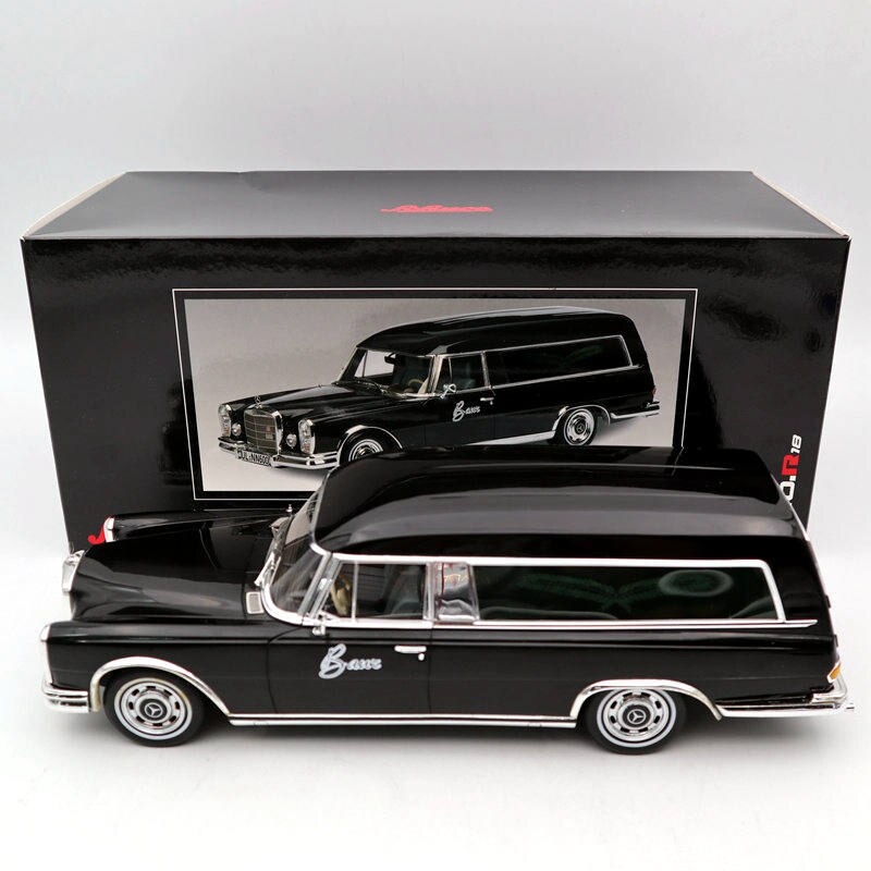 SCHUCO 1:18 Mercedes-Benz 600  1965 CARRO FUNEBRE Resin Toys Car Models Black Auto GIfts Collection