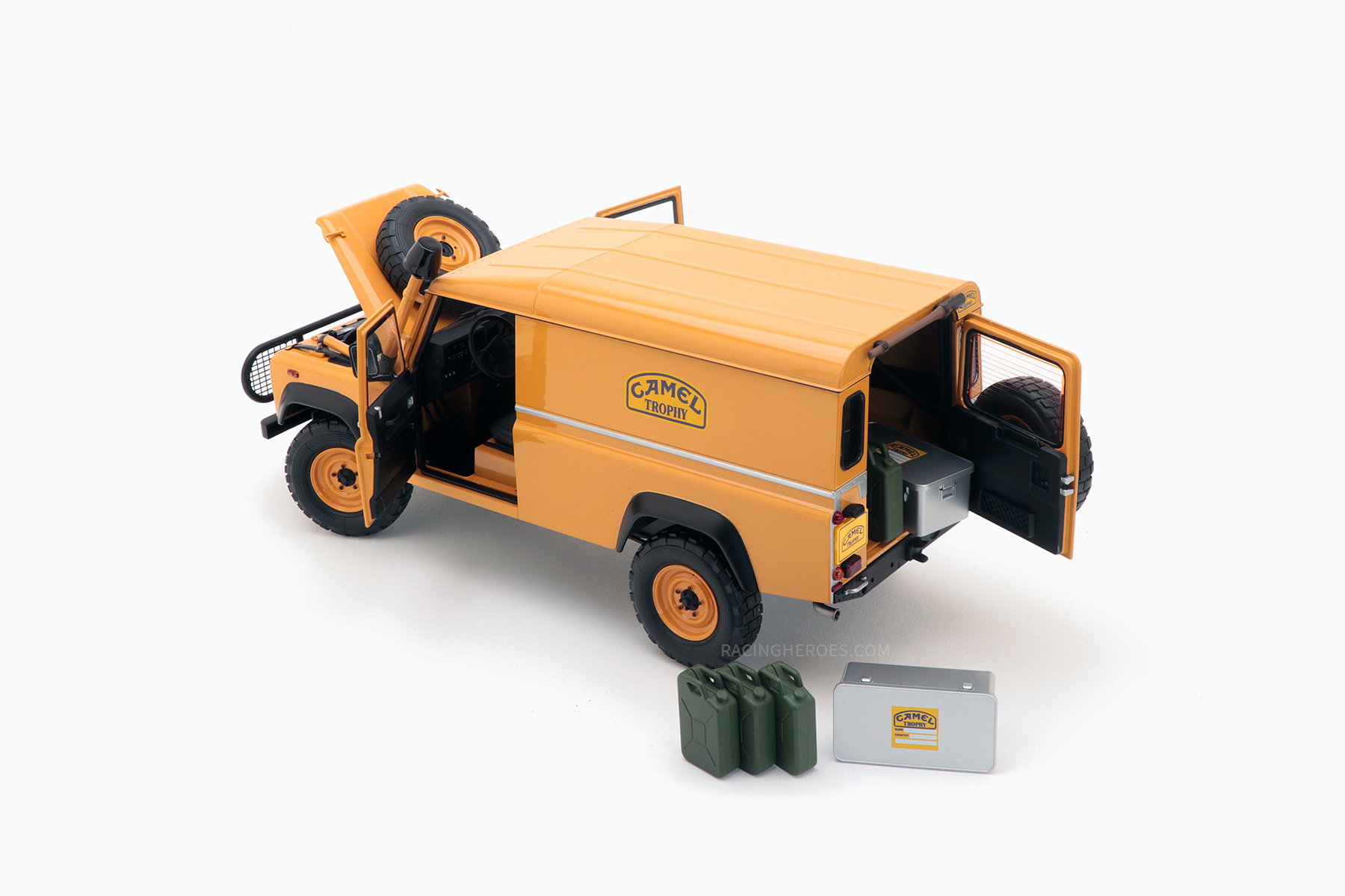 Land Rover Defender 110 “Camel Trophy” Support Unit Borneo 1:18 by Almost Real