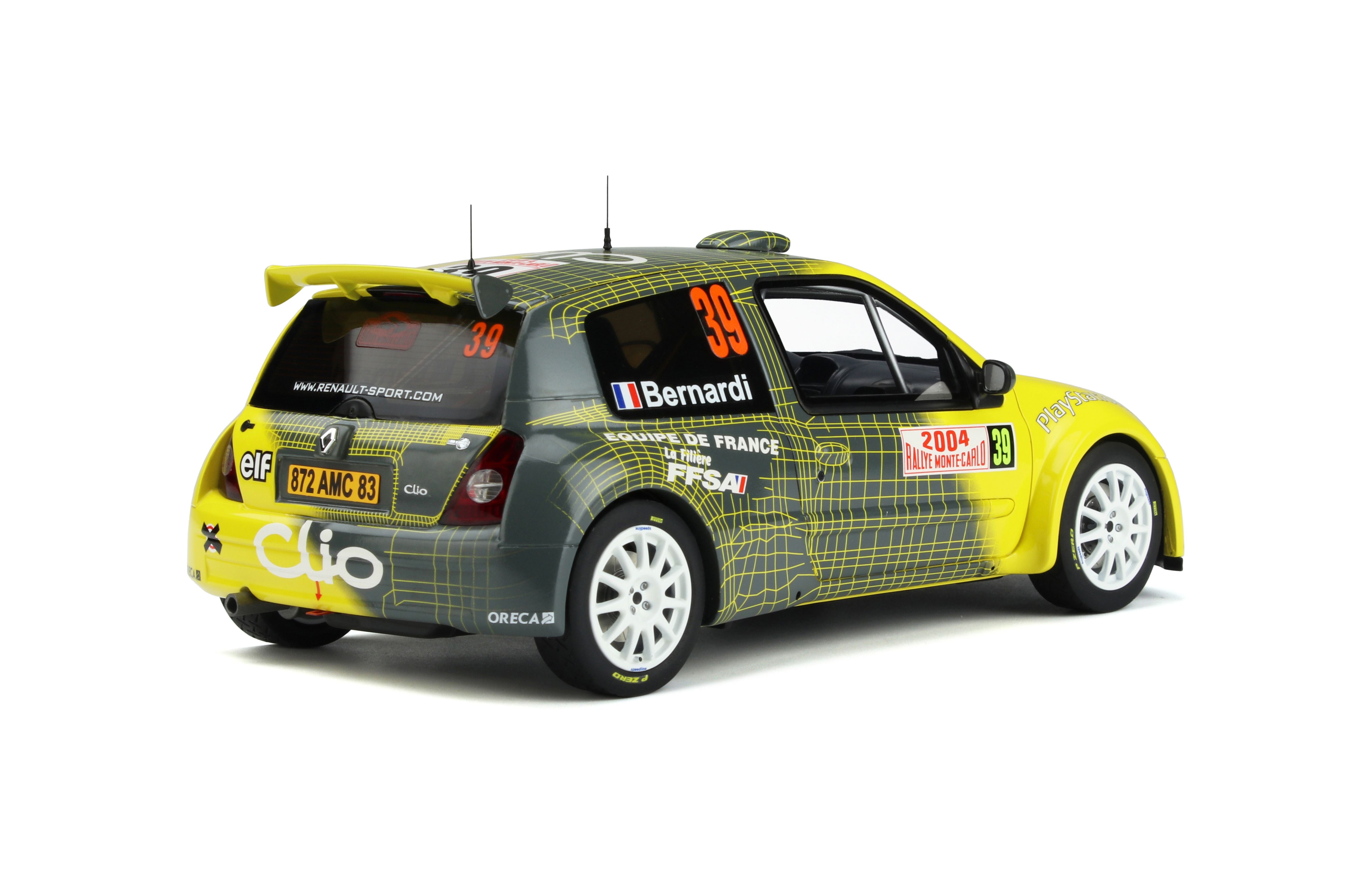 OTTO 1:18 Renault Clio 2 Super 1600 #39 Rallye Monte-Carlo 2004 OT389