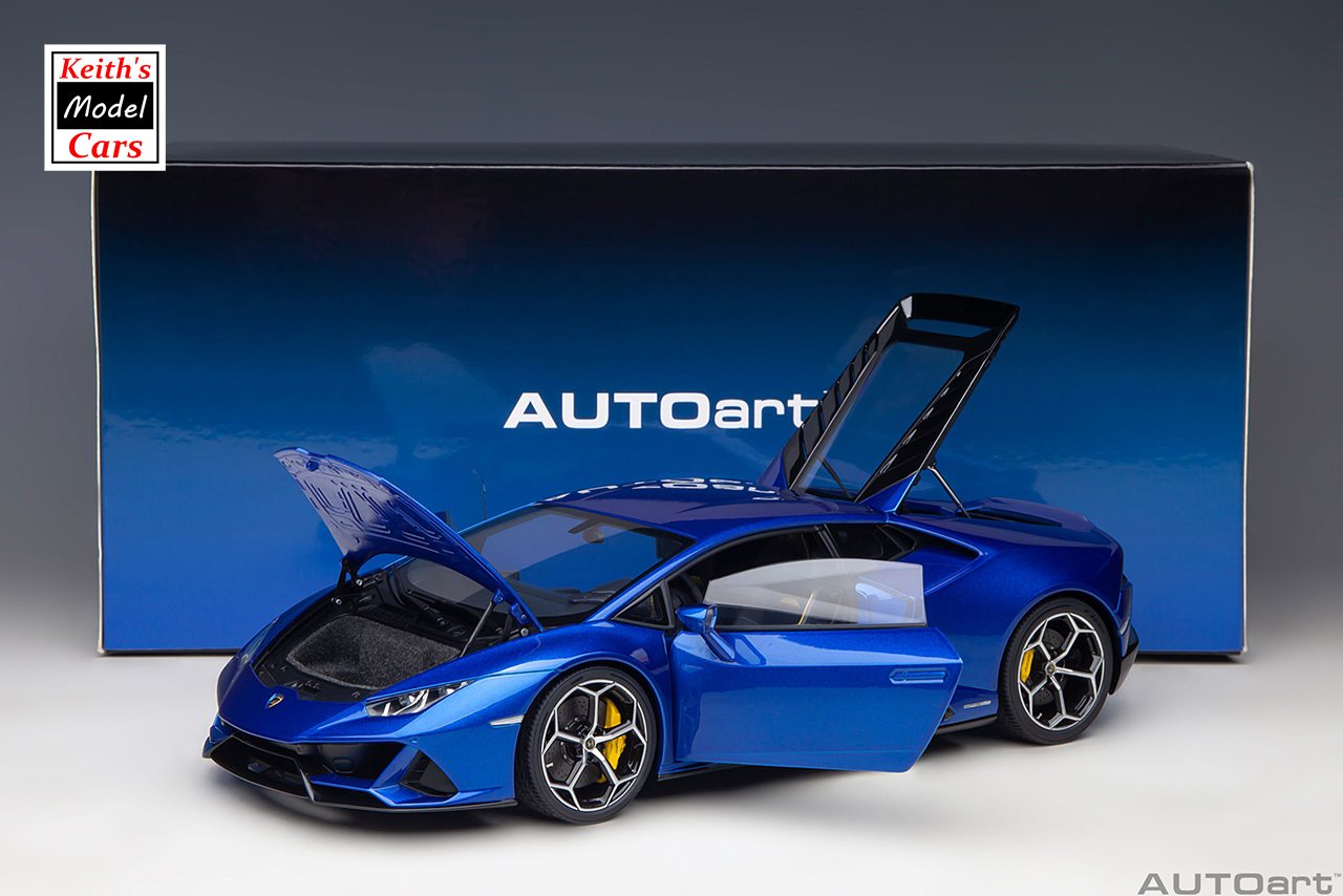 [1/18 Scale] Lamborghini Huracán Evo in Blu Nethuns by AUTOart Models