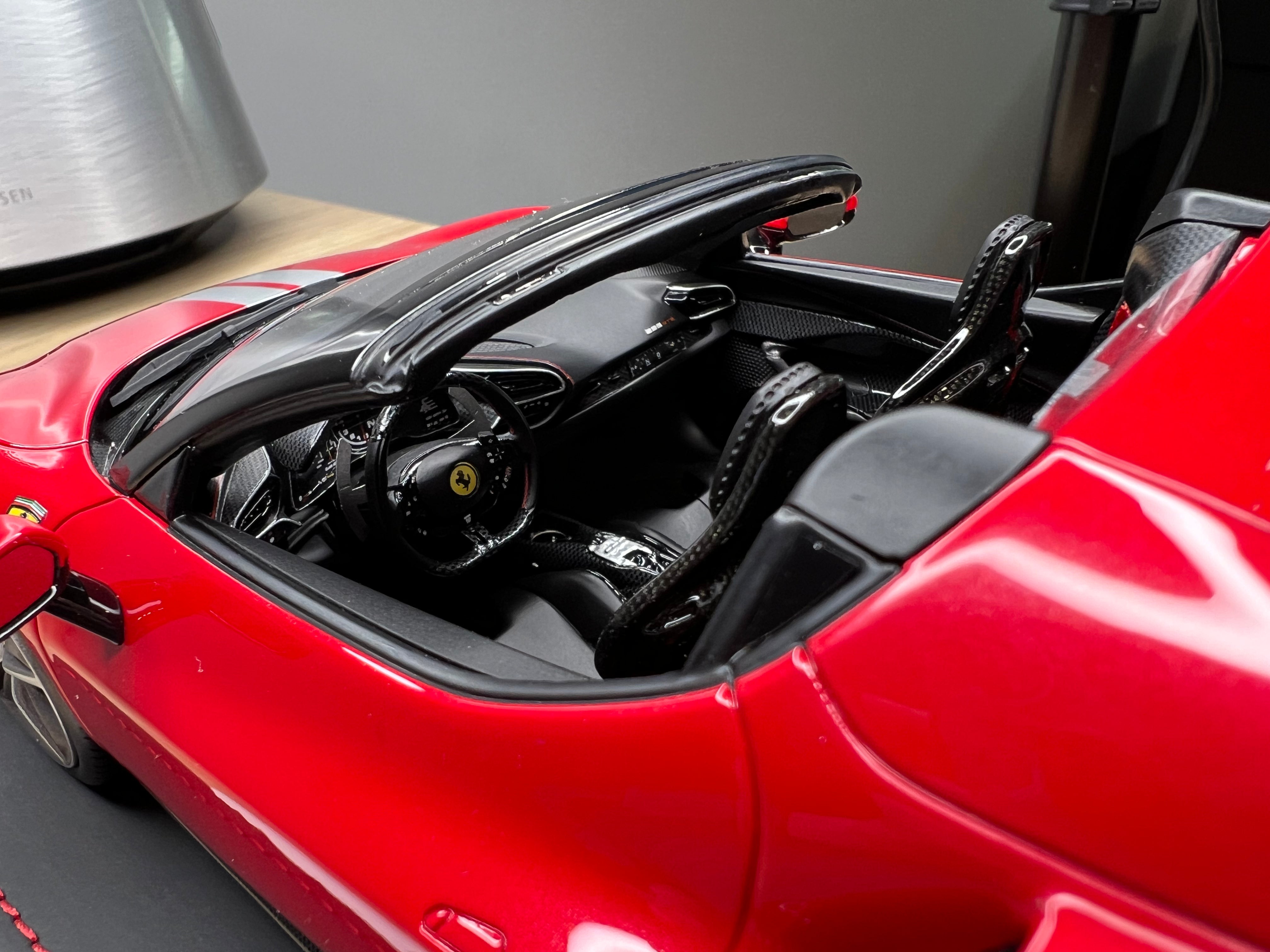 Ferrari 296 GTS - Rosso Imola with Assetto Fiorano in Argento Nurburgring - 1:18