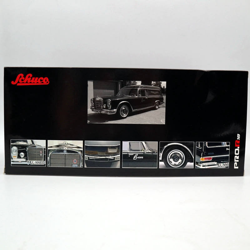 SCHUCO 1:18 Mercedes-Benz 600  1965 CARRO FUNEBRE Resin Toys Car Models Black Auto GIfts Collection