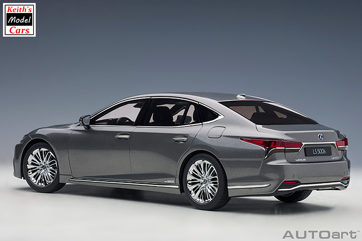 [1/18 Scale] Lexus LS 500h in Manganese Luster Metallic with Crimson and Black Interior by AUTOart Models
