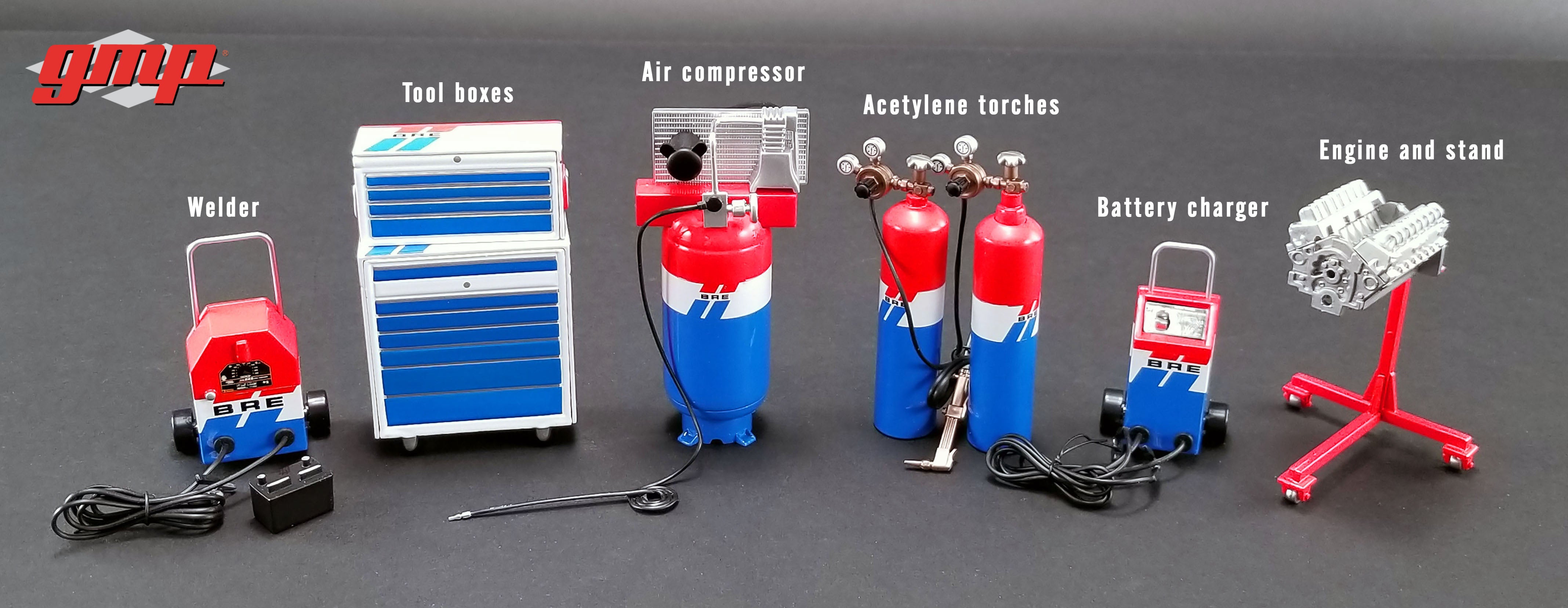 GMP 1/18 GMP Shop Tool Set #1 - Brock Racing Enterprises (BRE) GMP-18905