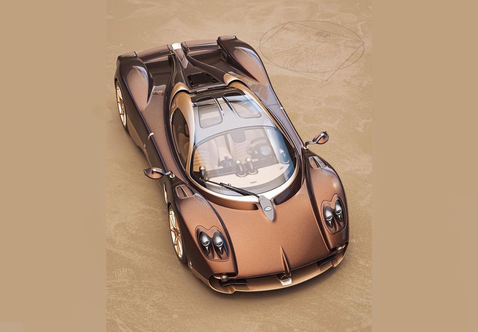 Pagani Utopia - metallic bronze - 1:18